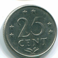 25 CENTS 1971 ANTILLES NÉERLANDAISES Nickel Colonial Pièce #S11563.F.A - Antillas Neerlandesas
