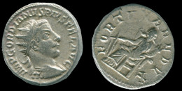 GORDIAN III AR ANTONINIANUS ANTIOCH Mint AD 243 FORTVNA REDVX #ANC13161.35.D.A - Der Soldatenkaiser (die Militärkrise) (235 / 284)