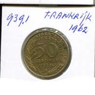 50 CENTIMES 1962 FRANCIA FRANCE Moneda #AN228.E.A - 50 Centimes