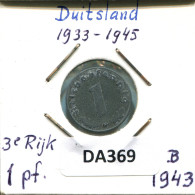 1 REICHSPFENNIG 1943 B ALEMANIA Moneda GERMANY #DA369.2.E.A - 1 Reichspfennig