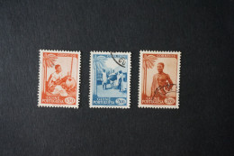 (T1) Portuguese Guiné - 1948 Motifs & Portraits $50, 2$00, 3$50 - Used - Guinea Portuguesa