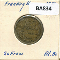 20 FRANCS 1951 FRANCIA FRANCE Moneda #BA834.E.A - 20 Francs