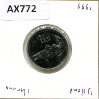 1 KRONA 1999 ICELAND Coin #AX772.U.A - Islandia