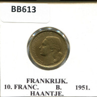 10 FRANCS 1951 B FRANCE Coin #BB613.U.A - 10 Francs