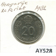 20 FORINT 1982 HUNGRÍA HUNGARY Moneda #AY528.E.A - Hongrie