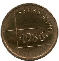 1986 ROYAL DUTCH MINT SET TOKEN NEERLANDÉS (From BU Mint Set) #AH037.E.A - Jahressets & Polierte Platten