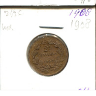 2 1/2 CENTIMES 1908 LUXEMBOURG Coin #AT172.U.A - Luxembourg