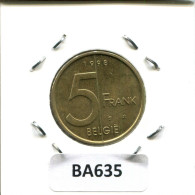5 FRANCS 1998 BELGIEN BELGIUM Münze DUTCH Text #BA635.D.A - 5 Francs