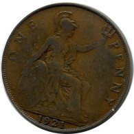 PENNY 1921 UK GBAN BRETAÑA GREAT BRITAIN Moneda #AZ713.E.A - D. 1 Penny