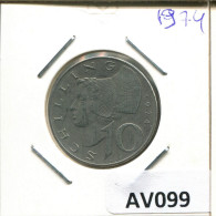 10 SCHILLING 1974 AUSTRIA Coin #AV099.U.A - Oostenrijk