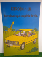 TINTIN CITROEN LN - AFFICHE POSTER - Other & Unclassified