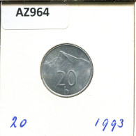 20 HALIEROV 1993 SLOVAKIA Coin #AZ964.U.A - Slowakije