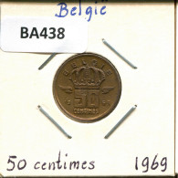 50 CENTIMES 1969 DUTCH Text BÉLGICA BELGIUM Moneda #BA438.E.A - 50 Cents
