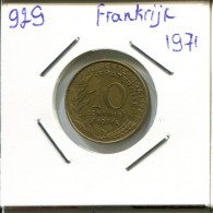 10 CENTIMES 1971 FRANCE Coin French Coin #AN129.U.A - 10 Centimes
