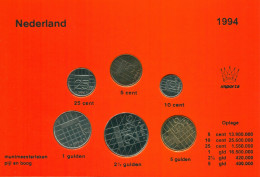 NIEDERLANDE NETHERLANDS 1994 MINT SET 6 Münze #SET1031.7.D.A - [Sets Sin Usar &  Sets De Prueba