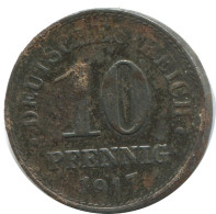 10 PFENNIG 1917 A GERMANY Coin #AD496.9.U.A - 10 Pfennig