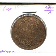 10 CENTIMES 1860 LUXEMBOURG Pièce #AT178.F.A - Luxemburgo