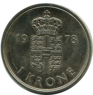 1 KRONE 1973 DINAMARCA DENMARK Moneda #AZ377.E.A - Danimarca