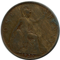 PENNY 1920 UK GREAT BRITAIN Coin #AZ711.U.A - D. 1 Penny
