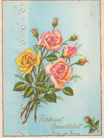 FLOWERS Vintage Postcard CPSM #PAS564.A - Blumen