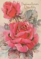 FLOWERS Vintage Postcard CPSM #PAS049.A - Fiori