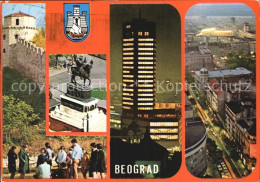 72583798 Beograd Belgrad Festung Denkmal Reiterstandbild Hochhaus Serbien - Serbia