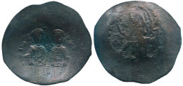 BYZANTINE EMPIRE Aspron Trache AUTHENTIC ANCIENT Coin 2.38g/25mm #BYZ1018.13.U.A - Bizantinas