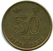 50 CENTS 1993 HONG KONG Moneda #AY607.E.A - Hong Kong