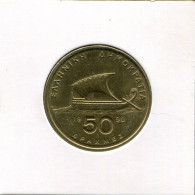 50 DRACHMES 1990 GRECIA GREECE Moneda #AK460.E.A - Griekenland