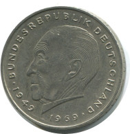 2 DM 1975 F K.ADENAUER WEST & UNIFIED GERMANY Coin #AD766.9.U.A - 2 Marcos