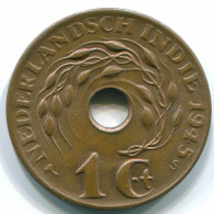 1 CENT 1945 S INDIAS ORIENTALES DE LOS PAÍSES BAJOS INDONESIA Bronze #S10465.E.A - Indes Néerlandaises