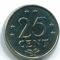 25 CENTS 1979 NETHERLANDS ANTILLES Nickel Colonial Coin #S11651.U.A - Niederländische Antillen