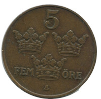 5 ORE 1911 SUECIA SWEDEN Moneda #AC453.2.E.A - Suède