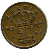 50 CENTIMES 1964 DUTCH Text BELGIUM Coin #AW924.U.A - 50 Cent