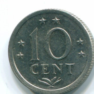 10 CENTS 1971 NIEDERLÄNDISCHE ANTILLEN Nickel Koloniale Münze #S13469.D.A - Niederländische Antillen