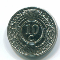 10 CENTS 1991 NIEDERLÄNDISCHE ANTILLEN Nickel Koloniale Münze #S11325.D.A - Netherlands Antilles