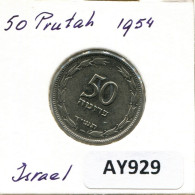 50 PRUTA 1954 ISRAEL Coin #AY929.U.A - Israel