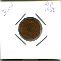 1/2 PENNY 1980 IRLANDA IRELAND Moneda #AN673.E.A - Ierland