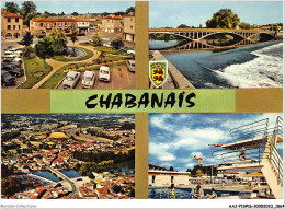 AAJP11-16-0895 - CHABANAIS - La Place De La Croix Blanche - Le Pont Neuf - Vue Aérienne - La Piscine - Autres & Non Classés