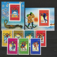 North Korea 1978 Olympic Games Sapporo And Innsbruck Set Of 7 + 2 S/s Imperf. MNH -scarce- - Hiver 1976: Innsbruck