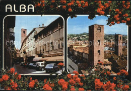 72583719 Alba Piemonte Ortsansichten Turm Blumen Alba Piemonte - Autres & Non Classés