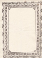 DOCUMENTO  STORICO  - CARTA - Bordo Decorativo (penna E Inchiostro Su Carta) ANNI FINE 800 INIZIO 900 - Historische Documenten