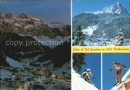 72583663 Wolkenstein Groeden Wintersportplatz Alpen Skirennfahrer Wolkenstein Gr - Autres & Non Classés