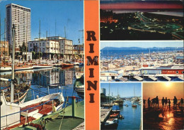 72583645 Rimini Hafen Strand Sonnenuntergang Am Meer Nachtaufnahme Rimini - Autres & Non Classés