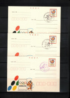 South Korea 1988 Olympic Games Seoul - OLYMPHILEX'88 3x Interesting Postcard - Ete 1988: Séoul