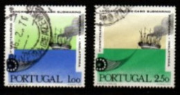 PORTUGAL   -  1970 .  Y&T N° 1093 / 1094  Oblitérés.   Cable Sous-marin / Bateau - Gebruikt