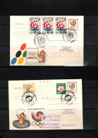 South Korea 1988 Olympic Games Seoul - OLYMPHILEX'88 2x Interesting Postcard - Estate 1988: Seul