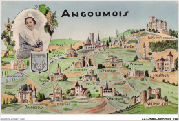 AAJP6-16-0506 - ANGOUMOIS - Carte Des Chateaux - Autres & Non Classés