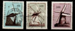 PORTUGAL   -  1971 .  Y&T N° 1102 à 1104  Oblitérés.   Moulins - Used Stamps