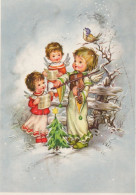 ENGEL WEIHNACHTSFERIEN Feiern & Feste Vintage Ansichtskarte Postkarte CPSM #PAG922.A - Engelen